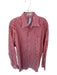 Peter Millar Size L Red & Peach Cotton Checkered Button Down Men's Shirt Red & Peach / L