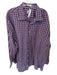 Peter Millar Size XXL Purple & Pink Cotton Grid Button Down Men's Shirt Purple & Pink / XXL