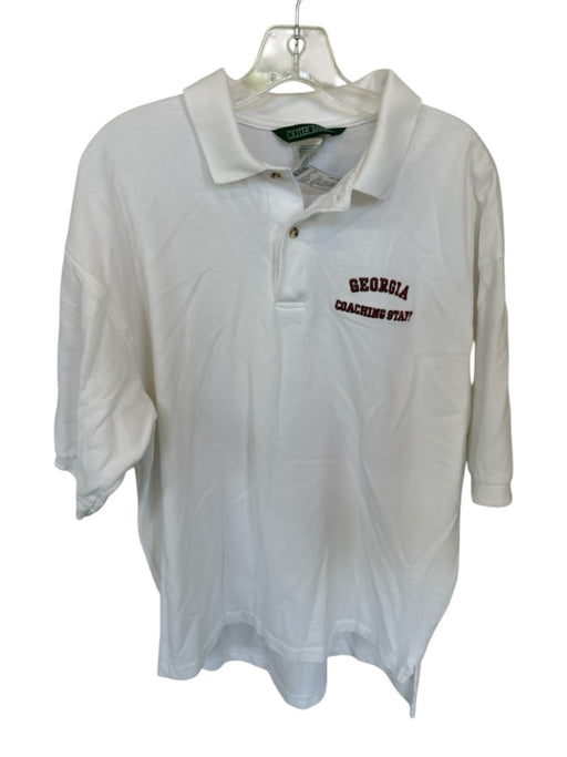 Outer Banks Size XL White & Red Cotton UGA Athletic Emmett Polo White & Red / XL