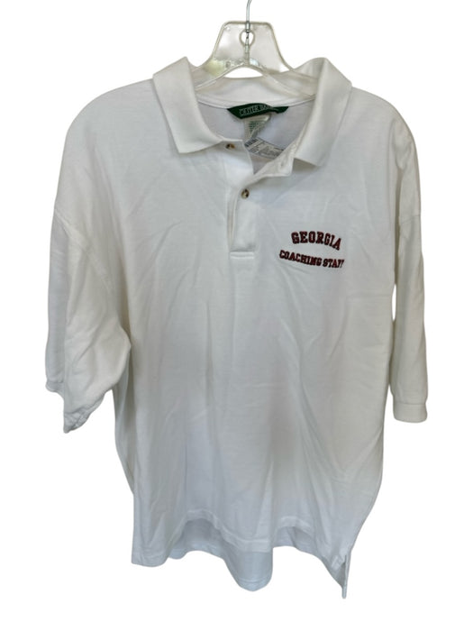Outer Banks Size XL White & Red Cotton UGA Athletic Emmett Polo White & Red / XL