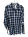 Peter Millar Size XL Navy & Gray Cotton Plaid Button Down Men's Shirt Navy & Gray / XL
