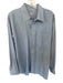 Peter Millar Size L Blue & White Cotton Grid Button Down Men's Shirt Blue & White / L