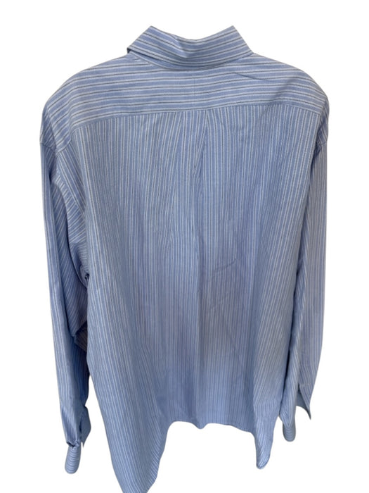 Ralph Lauren Size XXL Blue & White Cotton Striped Men's Shirt Blue & White / XXL