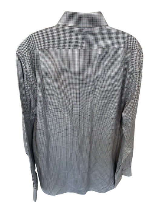 Peter Millar Size L Brown & Blue Cotton Houndstooth Button Down Men's Shirt Brown & Blue / L