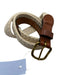 Brown & Cream Leather & Canvas Braided Men's Belt Brown & Cream