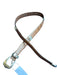 Brown & Silver Leather Croc Embossed Collegiate Men's Belt Brown & Silver