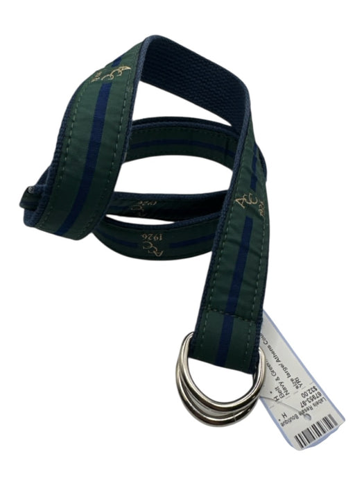 YRI Navy & Green Canvas Men's Belt Navy & Green