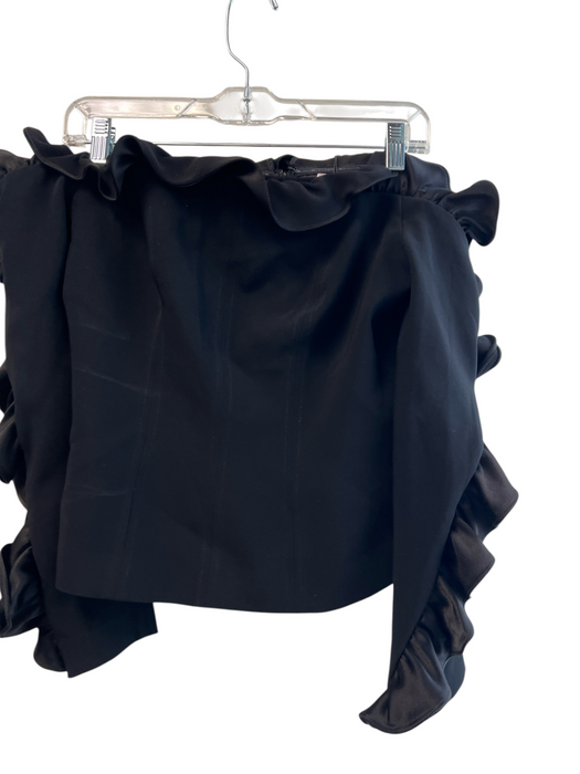 Cinq a Sept Size Medium Black Triacetate & Polyester Off Shoulder Back Zip Top Black / Medium