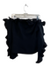 Cinq a Sept Size Medium Black Triacetate & Polyester Off Shoulder Back Zip Top Black / Medium
