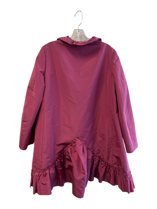 Moschino Size 10 Pink Silk & Polyester Long Sleeve Tie Waist Ruffle Hem Jacket Pink / 10
