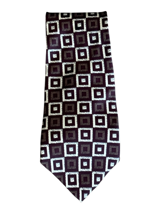 Givenchy Purple & White Silk All Over Print Men's Tie Purple & White
