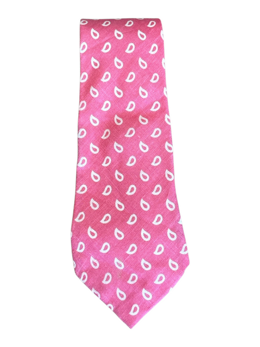Polo Pink & White Silk All Over Print Men's Tie Pink & White