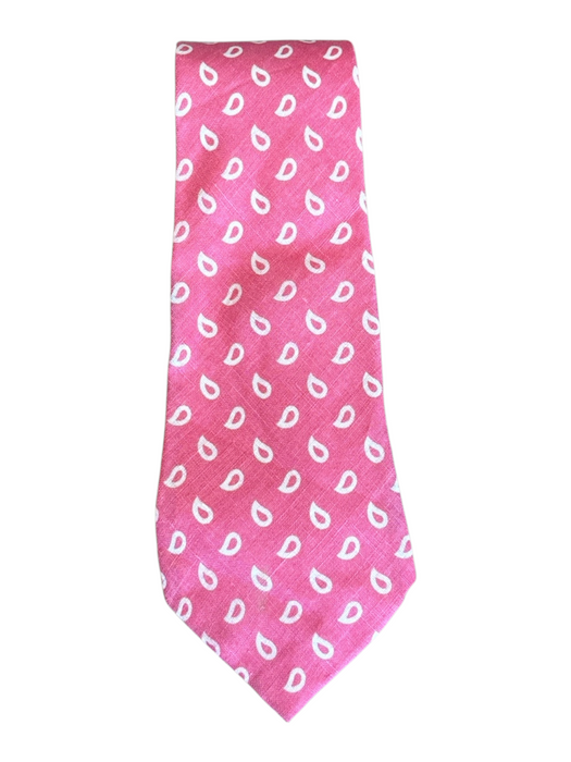 Polo Pink & White Silk All Over Print Men's Tie Pink & White