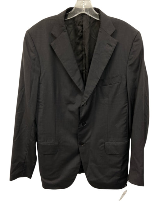 Isaia Charcoal Gray Wool Solid 3 button Men's Blazer Charcoal Gray / 54