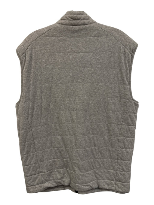 Polo Size L Gray Cotton Solid Zipper Men's Vest Gray / L