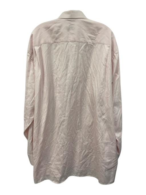 Eton Size 17 Pink Cotton Solid Button Down Men's Long Sleeve Shirt Pink / 17