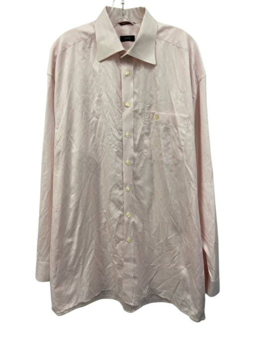 Eton Size 17 Pink Cotton Solid Button Down Men's Long Sleeve Shirt Pink / 17