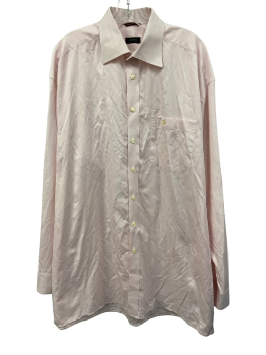 Eton Size 17 Pink Cotton Solid Button Down Men's Long Sleeve Shirt Pink / 17