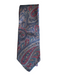 Yves Saint Laurent Blue & Multi Silk Paisley Men's Tie Blue & Multi