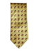 Ermenegildo Zegna Gold & Orange Silk All Over Print Men's Tie Gold & Orange