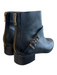 LK Bennett Shoe Size 39 Black Leather Gold Tone Hardware Solid Back Zip Boots Black / 39
