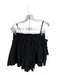 Free People Size S Black Cotton Blend Pleated Bead Detail Crop Skirt Set Black / S