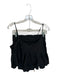 Free People Size S Black Cotton Blend Pleated Bead Detail Crop Skirt Set Black / S