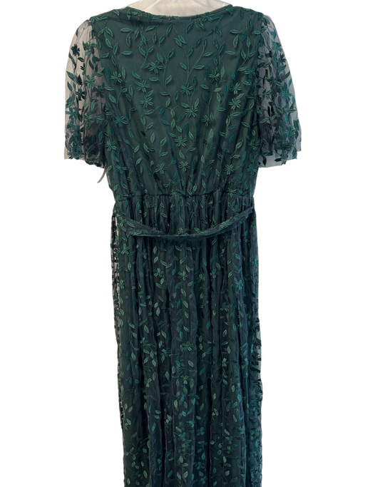 Baltic Born Size XL Green Polyester & Nylon V Neck Short Sleeve Maxi Dress Green / XL