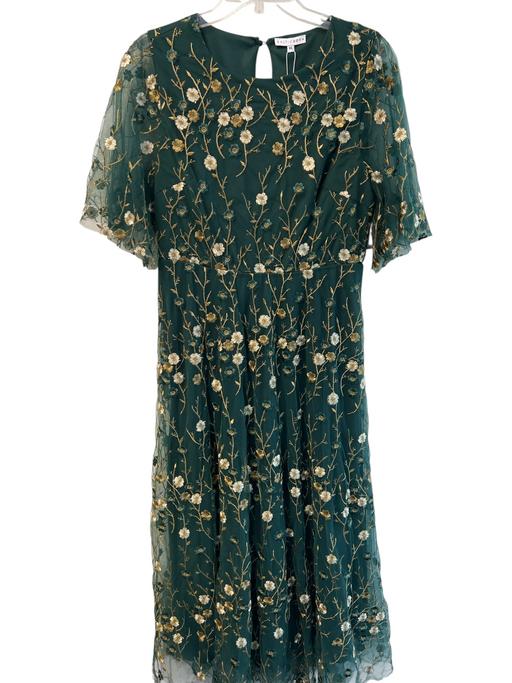 Baltic Born Size XL Green & Gold Polyester & Nylon Round Neck Short Sleeve Dress Green & Gold / XL