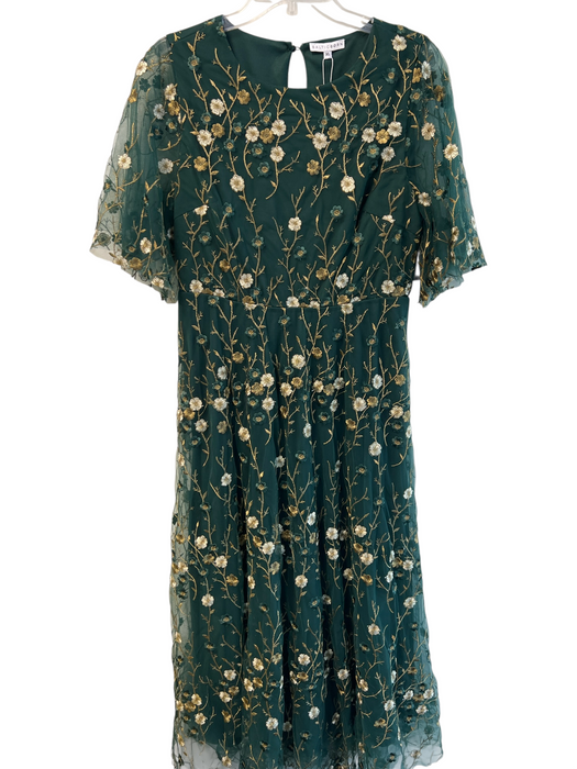 Baltic Born Size XL Green & Gold Polyester & Nylon Round Neck Short Sleeve Dress Green & Gold / XL