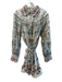 Farm Rio Size XL White, Green, Blue, Red Cotton & Viscose Long Sleeve Mini Dress White, Green, Blue, Red / XL