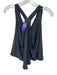 We The Free Size S Charcoal Cotton V Neck Racerback Flowy Top Charcoal / S