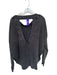 FP Movement Size S Charcoal Cotton Blend Distressed Long Sleeve Ribbed Top Charcoal / S