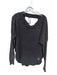 FP Movement Size S Charcoal Cotton Blend Distressed Long Sleeve Ribbed Top Charcoal / S