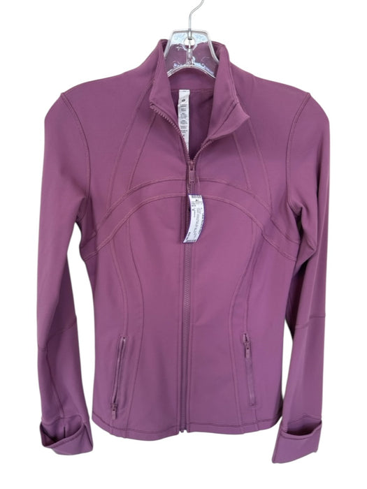 Lululemon Size 6 Purple Nylon Blend Zip Up Thumb Holes Pockets Athletic Jacket Purple / 6