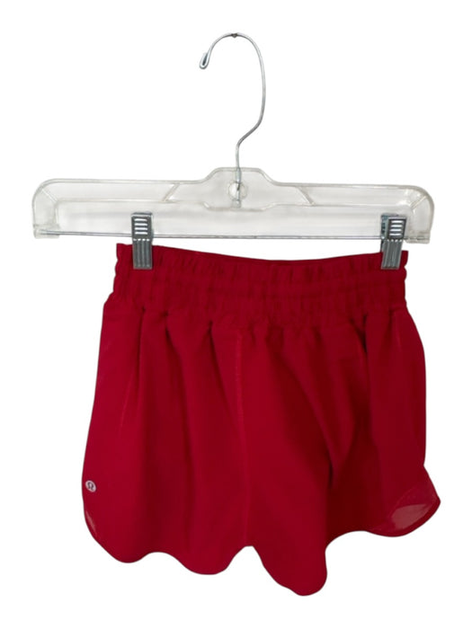 Lululemon Size 4 Red Nylon Blend Mesh Detail Side Pocket Interior Pocket Shorts Red / 4