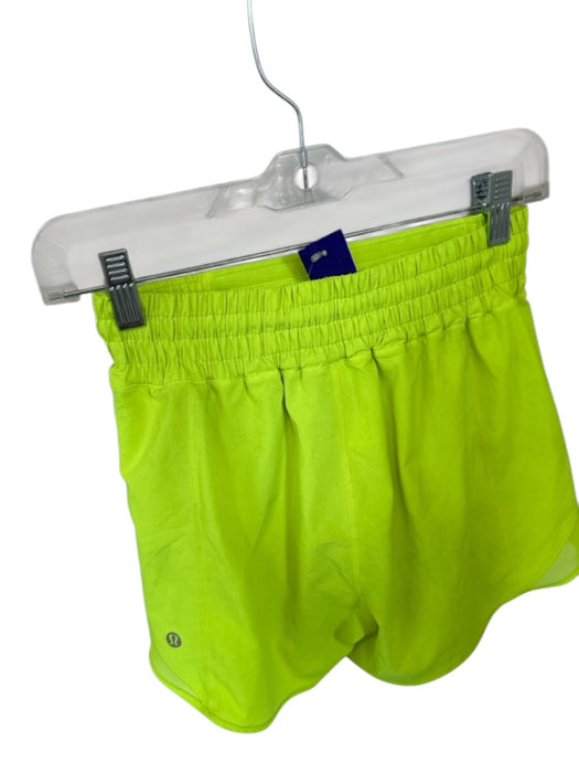 Lululemon Size 4 Lime Nylon Blend Mesh Detail Side Pocket Interior Pocket Shorts Lime / 4