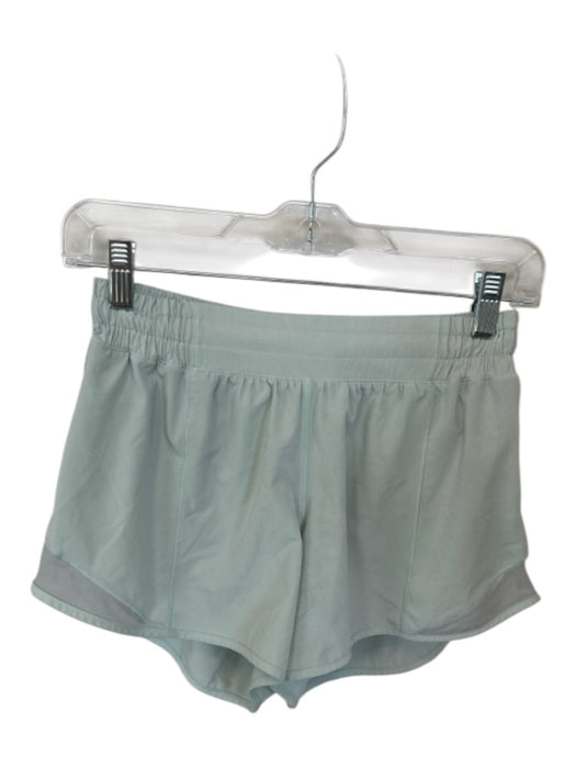 Lululemon Size 6 Seafoam Nylon Blend Mesh Detail Side Pocket Athletic Shorts Seafoam / 6