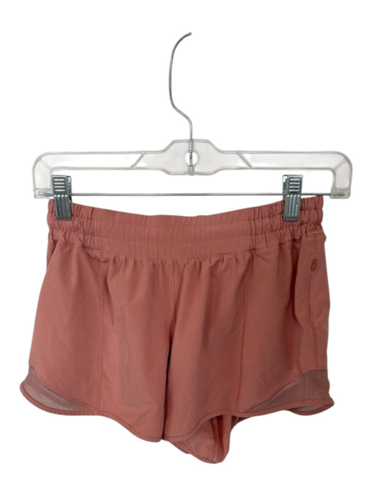 Lululemon Size 6 Blush Nylon Blend Mesh Detail Side Pocket Athletic Shorts Blush / 6