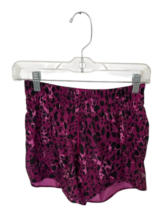 Lululemon Size 6 Purple & Black Nylon Blend Animal Print High Waisted Shorts Purple & Black / 6