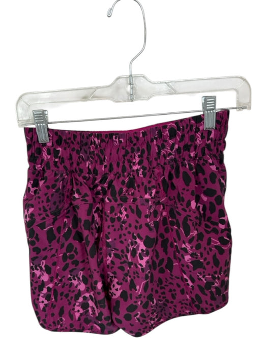 Lululemon Size 6 Purple & Black Nylon Blend Animal Print High Waisted Shorts Purple & Black / 6