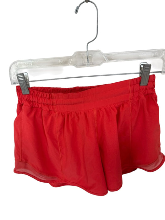Lululemon Size 6 Tomato Nylon Blend Mesh Detail Side Pocket Athletic Shorts Tomato / 6