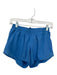 Lululemon Size 6 Electric Blue Nylon Blend Mesh Detail Zip Pocket Shorts Electric Blue / 6