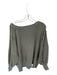 We The Free Size XS Army Green Cotton Blend Long Sleeve Crew Neck Sweatshirt Army Green / XS