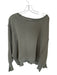 We The Free Size XS Army Green Cotton Blend Long Sleeve Crew Neck Sweatshirt Army Green / XS