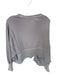 We The Free Size XS Lavendar Cotton Blend Cropped Side Slits Raw Edge Sweatshirt Lavendar / XS