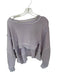 We The Free Size XS Lavendar Cotton Blend Cropped Side Slits Raw Edge Sweatshirt Lavendar / XS