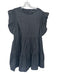 English Factory Size L Black Polyester Blend Babydoll Flutter Sleeve Mini Dress Black / L