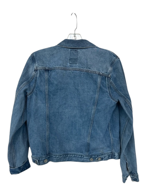 Gap Size M Medium Wash Cotton Denim Button Down Collar Cuffed Jacket Medium Wash / M