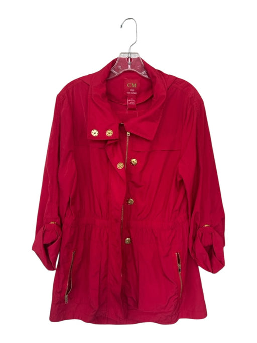 Ciao Milano Size M Fire Engine Red Polyester Hood Gold detail Pockets Jacket Fire Engine Red / M